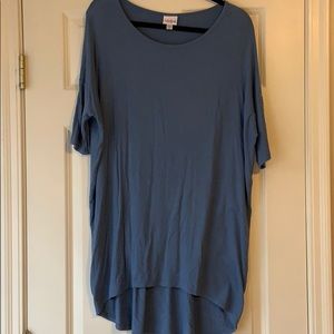 LuLaRoe Irma - blue ribbed - size S